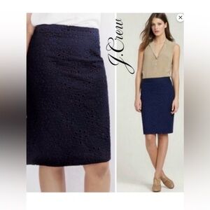 J CREW Navy Pencil Skirt size 2